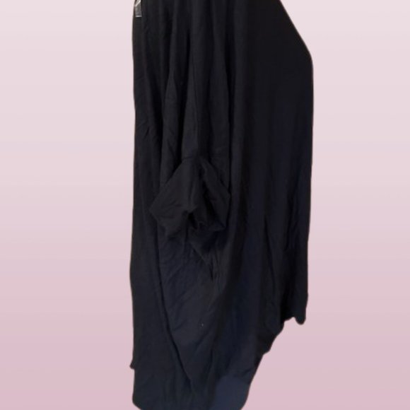 Black Rayon Span Crepe Layered Look Top  4230  NWT Boutique - Picture 3 of 14